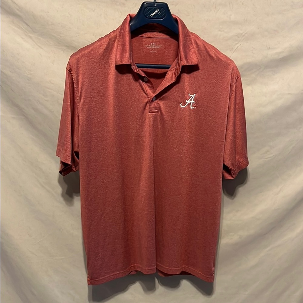 Women’s Red Polo Shirt with Alabama Embroidered Logo